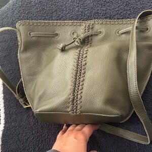 The Sak Olive Leather Crossbody Bag